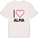 Jag älskar Alma t-shirt stort tryck