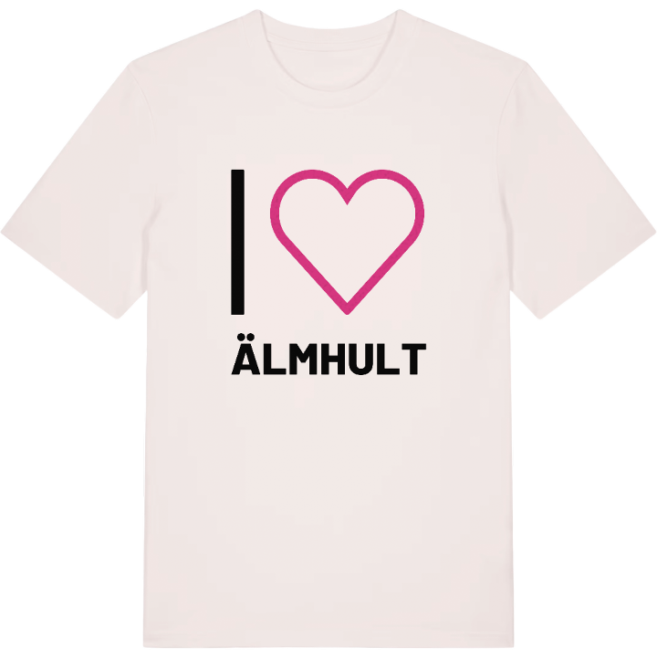Jag älskar Älmhult t-shirt stort tryck – t-shirt från PinShirt