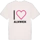 Jag älskar Alnwick t-shirt stort tryck