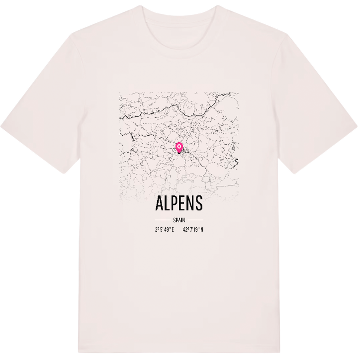 Alpens karta t-shirt – t-shirt från PinShirt