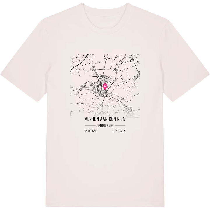 Alphen aan den Rijn karta t-shirt – t-shirt från PinShirt