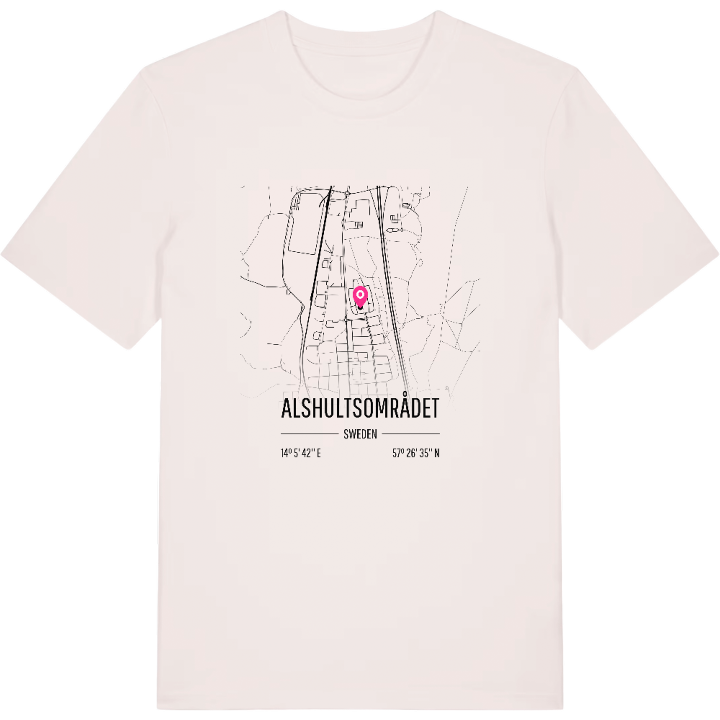 Alshultsområdet karta t-shirt – t-shirt från PinShirt