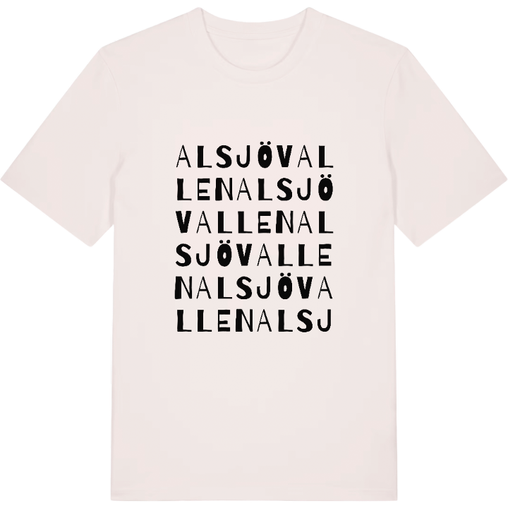 Alsjövallen ordlek t-shirt – t-shirt från PinShirt