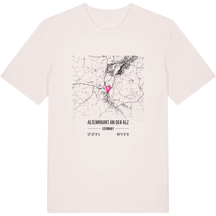 Altenmarkt an der Alz karta t-shirt – t-shirt från PinShirt
