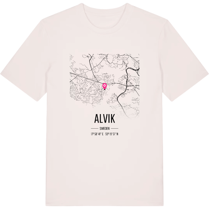 Alvik karta t-shirt – t-shirt från PinShirt