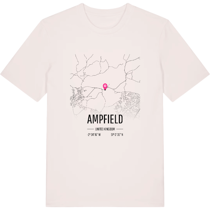 Ampfield karta t-shirt – t-shirt från PinShirt