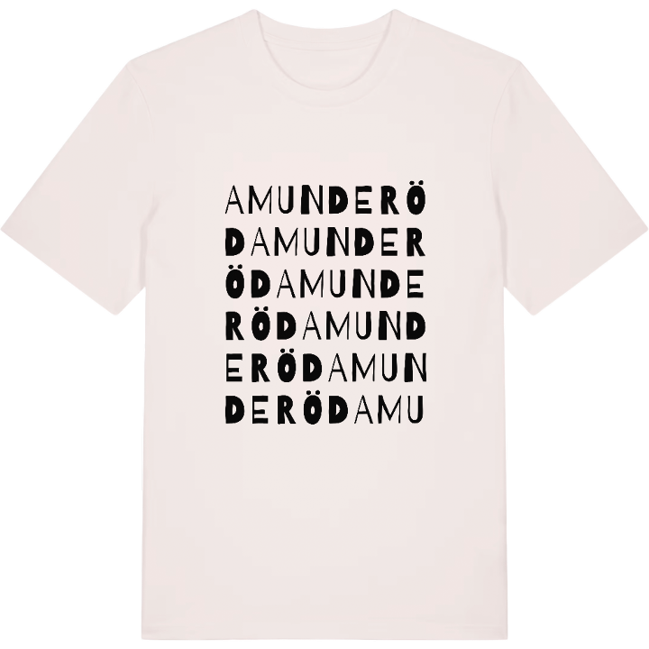 Amunderöd ordlek t-shirt – t-shirt från PinShirt