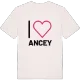 Jag älskar Ancey t-shirt stort tryck