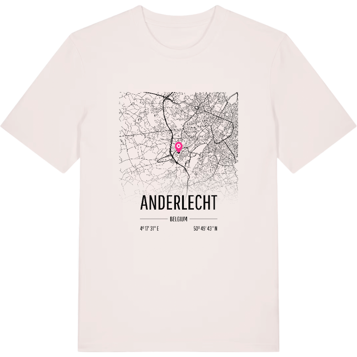 Anderlecht karta t-shirt – t-shirt från PinShirt