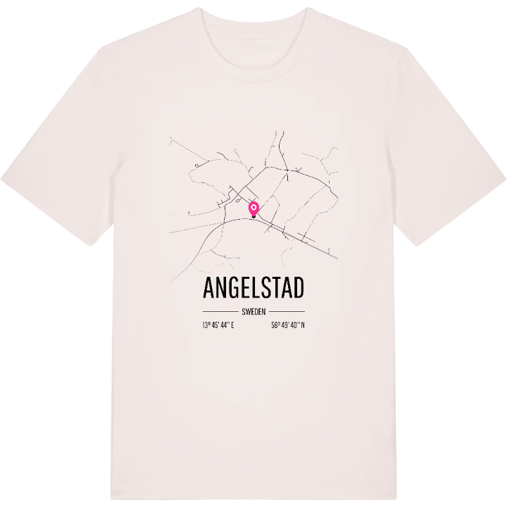 Angelstad karta t-shirt – t-shirt från PinShirt