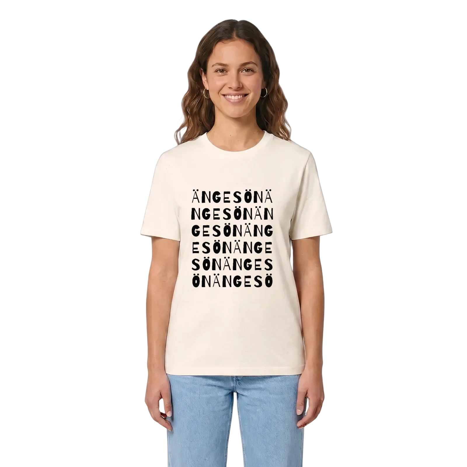 Ängesön ordlek t-shirt – Vintage White, i miljö