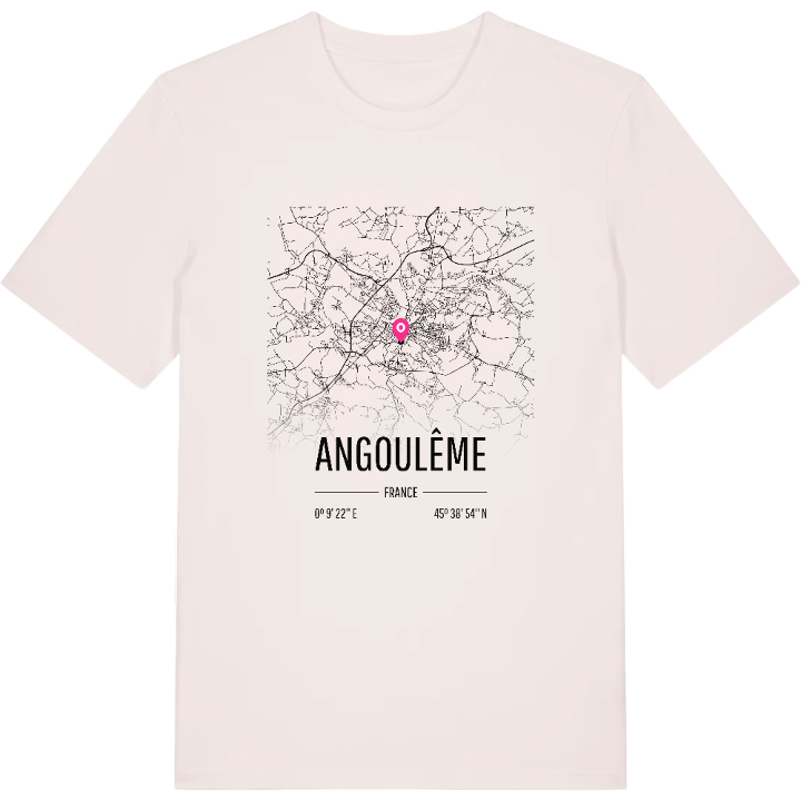 Angoulême karta t-shirt – t-shirt från PinShirt