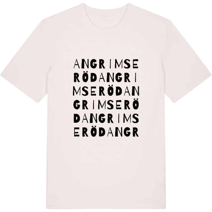 Angrimseröd ordlek t-shirt – t-shirt från PinShirt