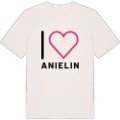 Jag älskar Anielin t-shirt stort tryck