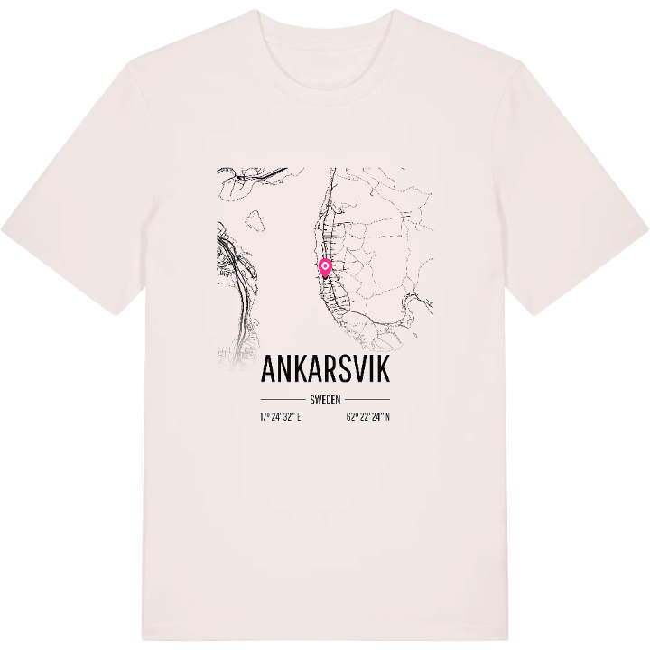 Ankarsvik karta t-shirt – t-shirt från PinShirt