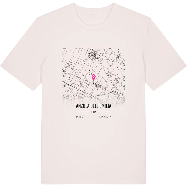 Anzola dell'Emilia karta t-shirt – t-shirt från PinShirt