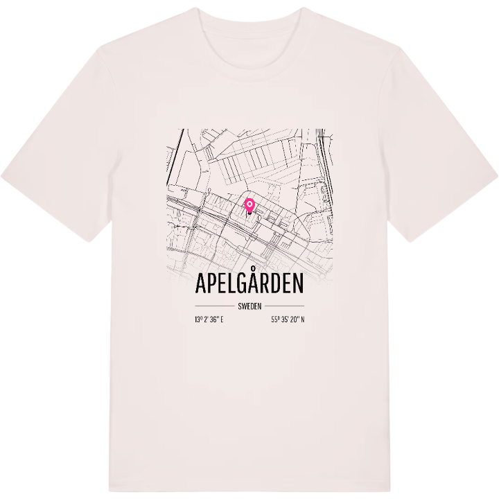 Apelgården karta t-shirt – t-shirt från PinShirt