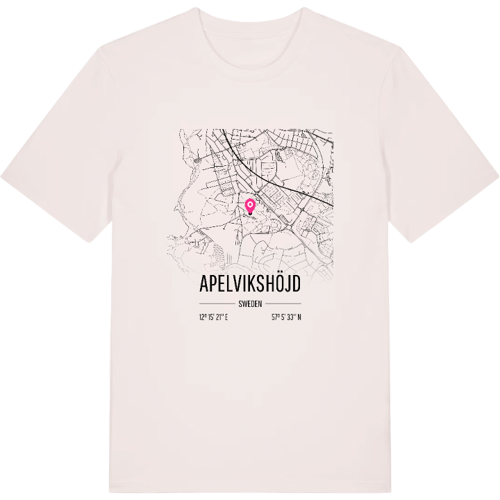 Apelvikshöjd karta t-shirt – t-shirt från PinShirt