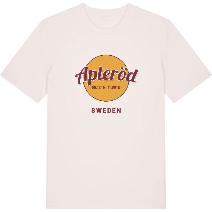 Apleröd cirkel t-shirt – t-shirt från PinShirt