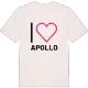 Jag älskar Apollo t-shirt stort tryck