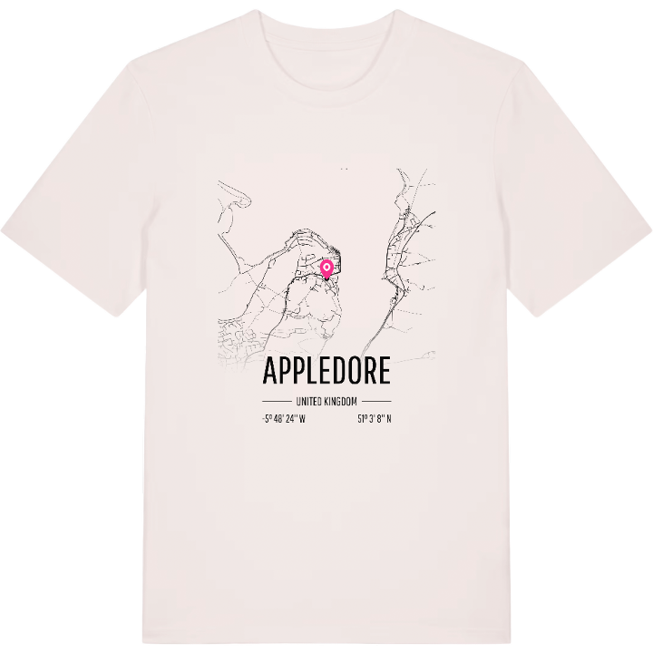 Appledore karta t-shirt – t-shirt från PinShirt