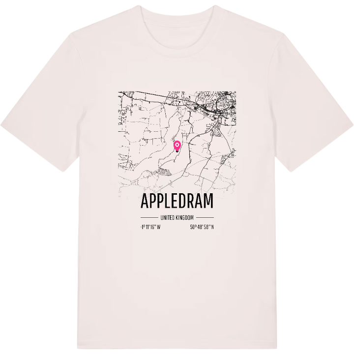 Appledram karta t-shirt – t-shirt från PinShirt