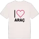 Jag älskar Araç t-shirt stort tryck