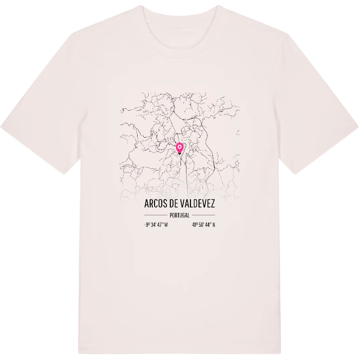 Arcos de Valdevez karta t-shirt – t-shirt från PinShirt