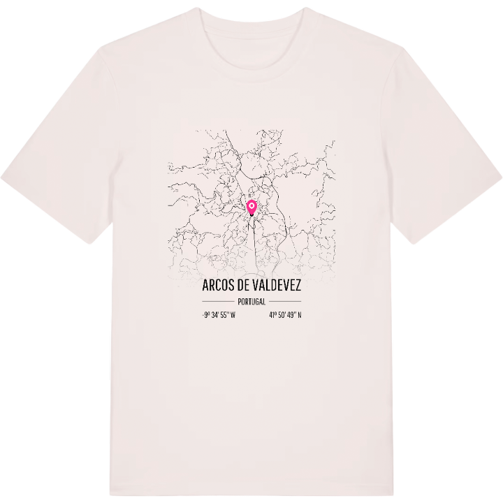 Arcos de Valdevez karta t-shirt – t-shirt från PinShirt