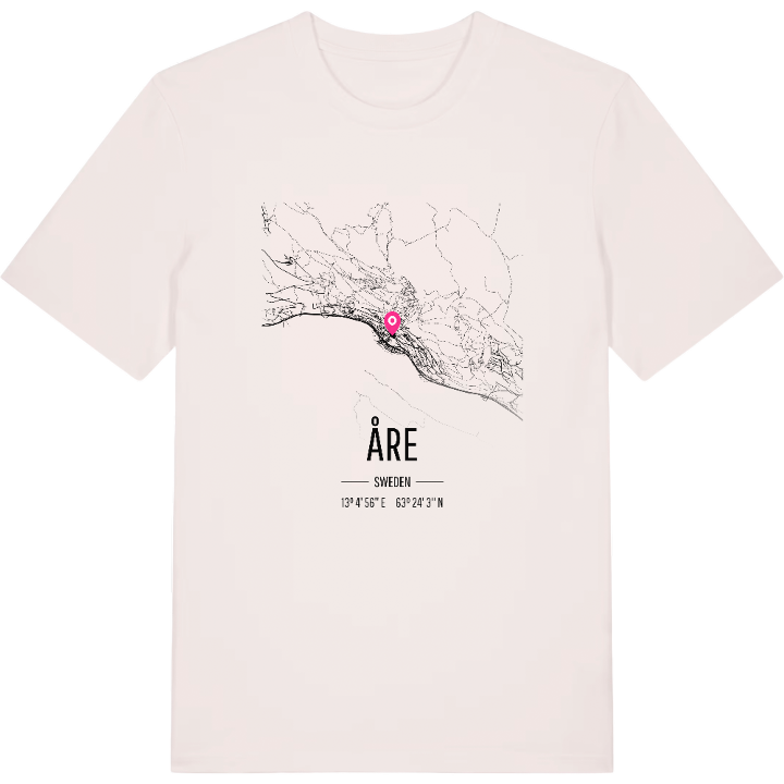 Åre karta t-shirt – t-shirt från PinShirt