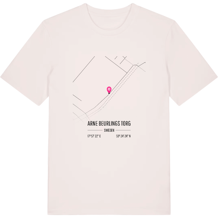 Arne Beurlings Torg karta t-shirt – t-shirt från PinShirt