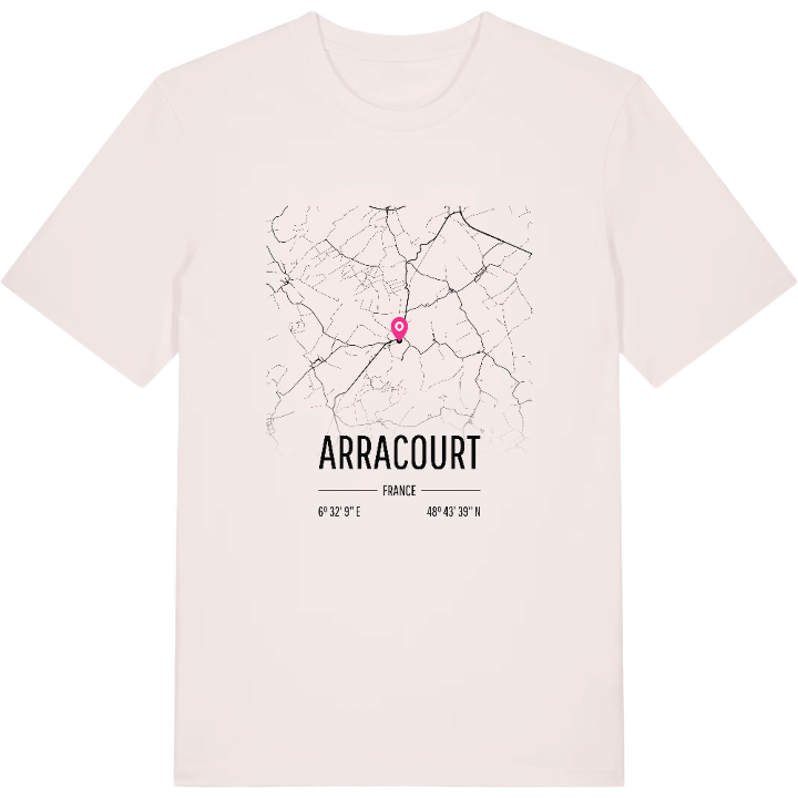 Arracourt karta t-shirt – t-shirt från PinShirt