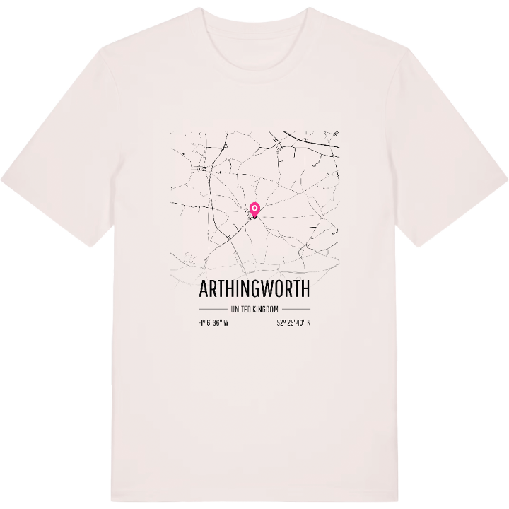Arthingworth karta t-shirt – t-shirt från PinShirt