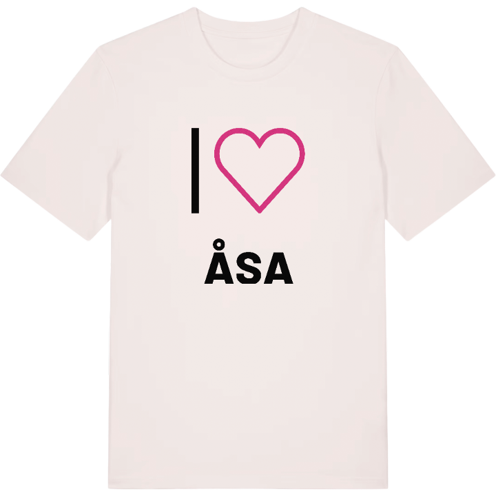 Jag älskar Åsa t-shirt stort tryck – t-shirt från PinShirt