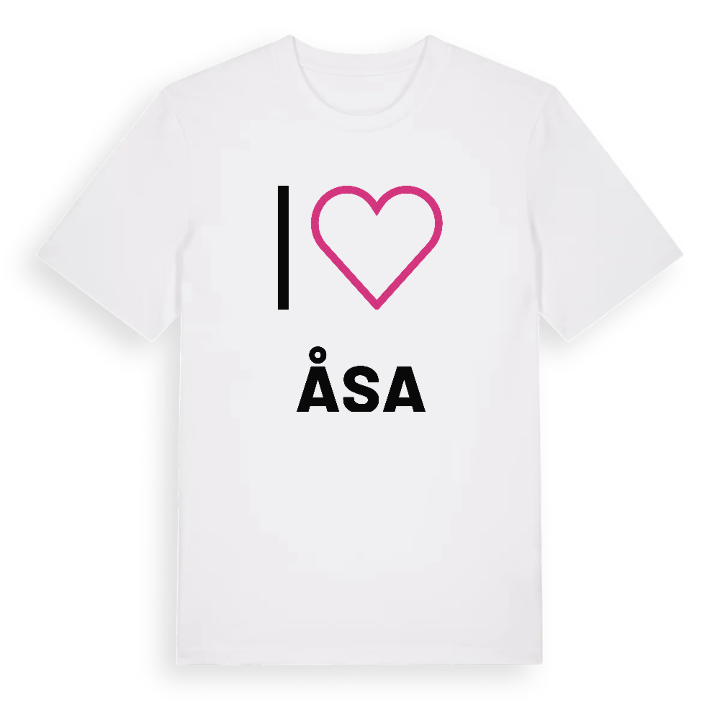 Jag älskar Åsa t-shirt stort tryck – t-shirt från PinShirt