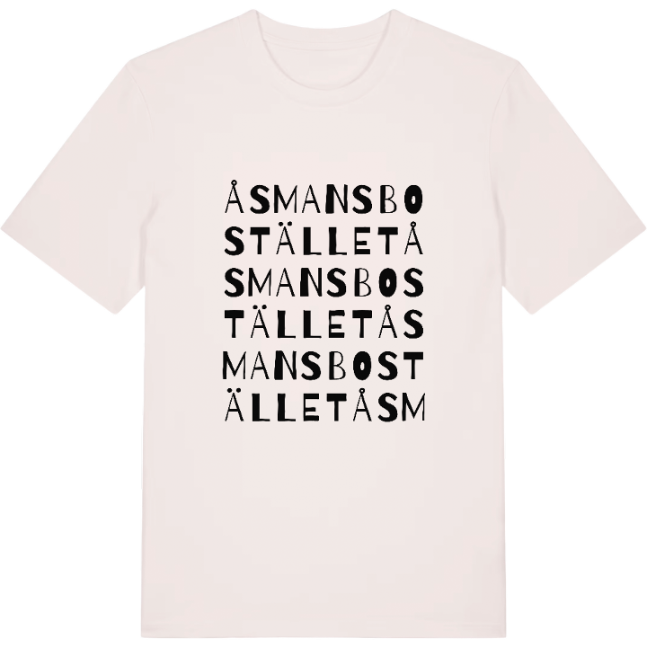 Åsmansbostället ordlek t-shirt – t-shirt från PinShirt