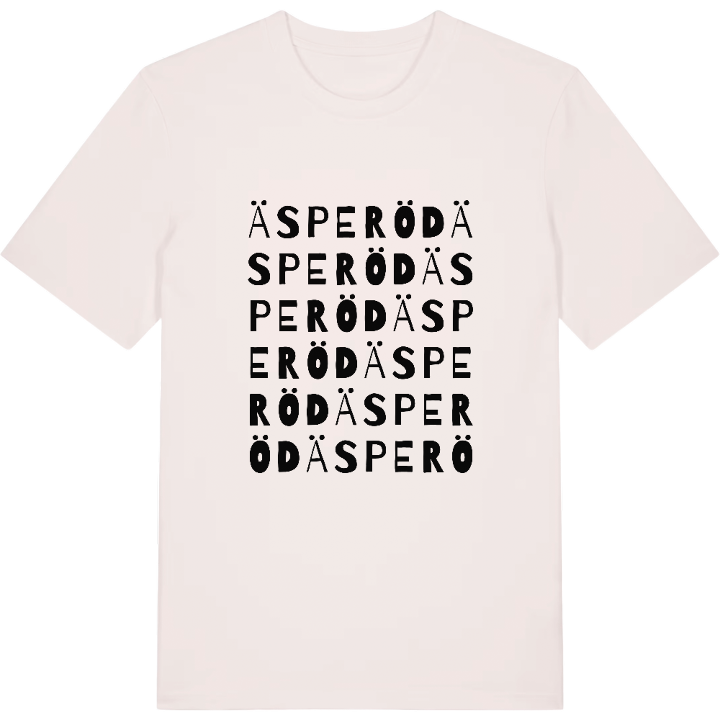 Äsperöd ordlek t-shirt – t-shirt från PinShirt