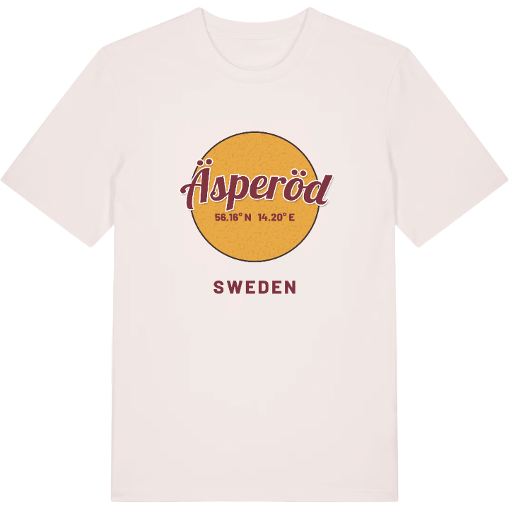 Äsperöd cirkel t-shirt – t-shirt från PinShirt