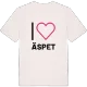 Jag älskar Äspet t-shirt stort tryck