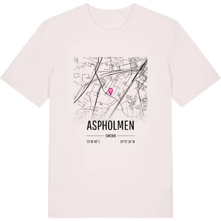 Aspholmen karta t-shirt – t-shirt från PinShirt