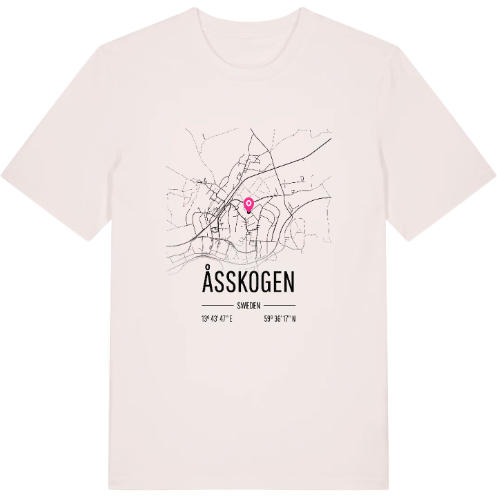 Åsskogen karta t-shirt – t-shirt från PinShirt