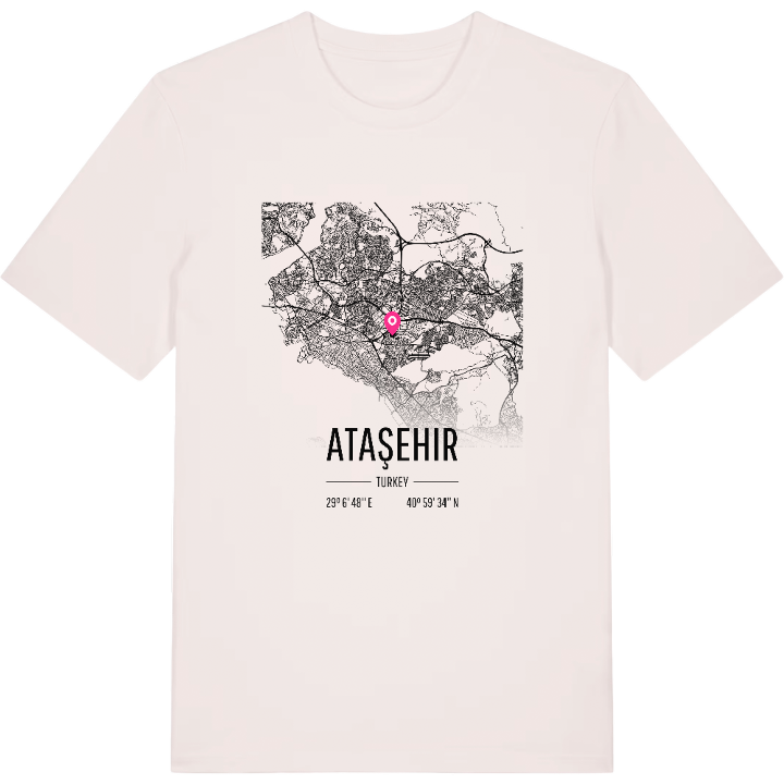 Ataşehir karta t-shirt – t-shirt från PinShirt