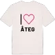 Jag älskar Åteg t-shirt stort tryck