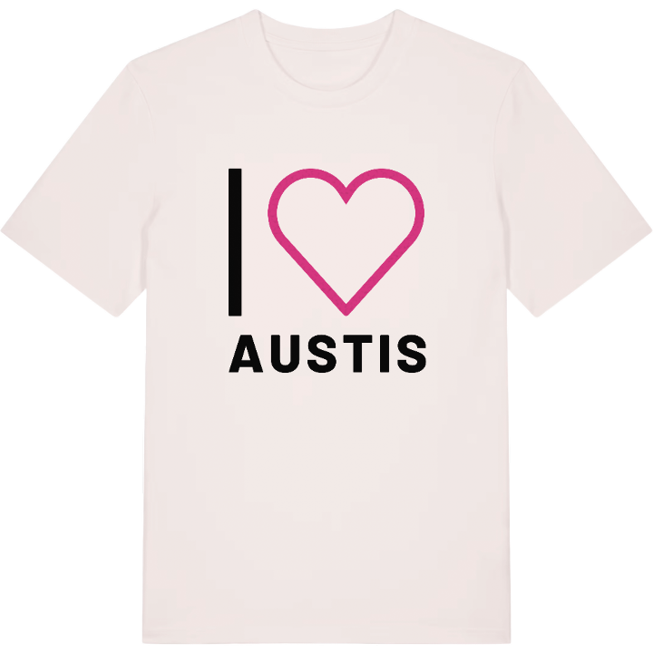 Jag älskar Austis t-shirt stort tryck – t-shirt från PinShirt