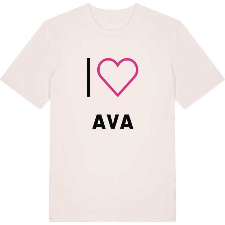 Jag älskar Ava t-shirt stort tryck – t-shirt från PinShirt