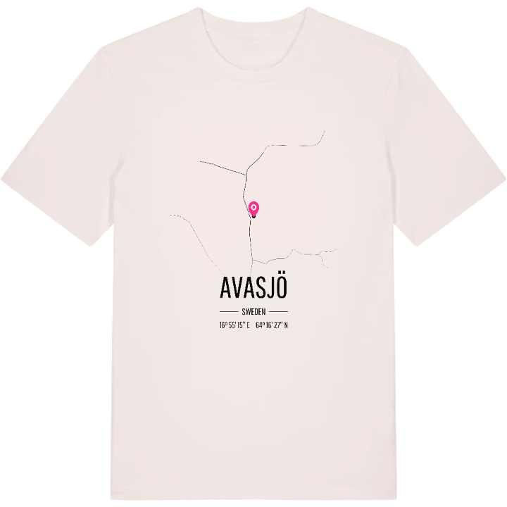 Avasjö karta t-shirt – t-shirt från PinShirt