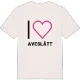 Jag älskar Aveslätt t-shirt stort tryck