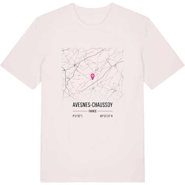 Avesnes-Chaussoy karta t-shirt – t-shirt från PinShirt