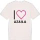 Jag älskar Azaila t-shirt stort tryck
