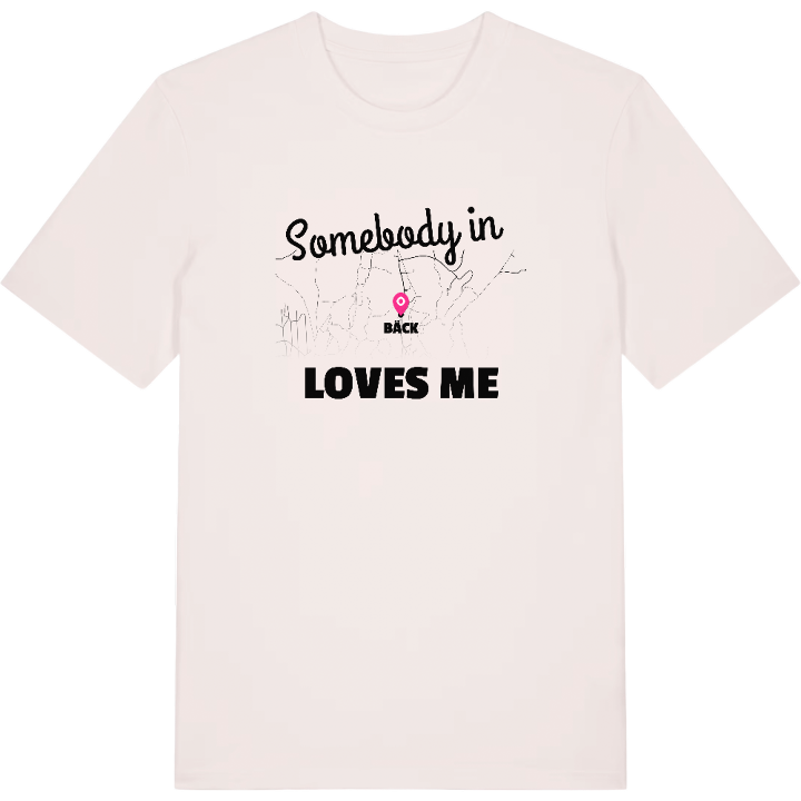 Någon i Bäck älskar mig t-shirt – t-shirt från PinShirt